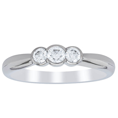 Deja Vu 18ct White Gold .27ct Diamond Ring - Ring - Walker & Hall