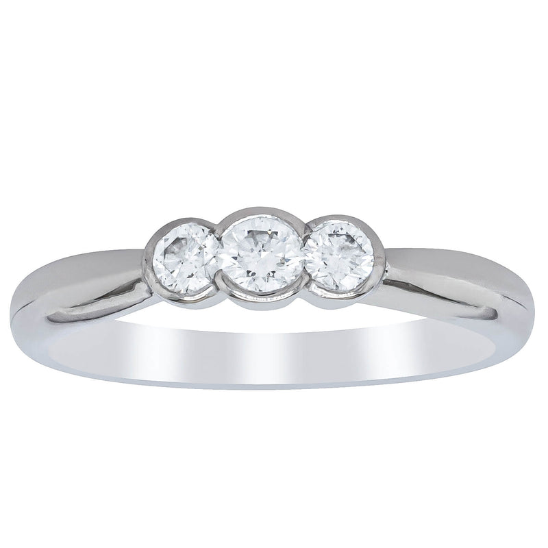 Deja Vu 18ct White Gold .27ct Diamond Ring - Ring - Walker & Hall