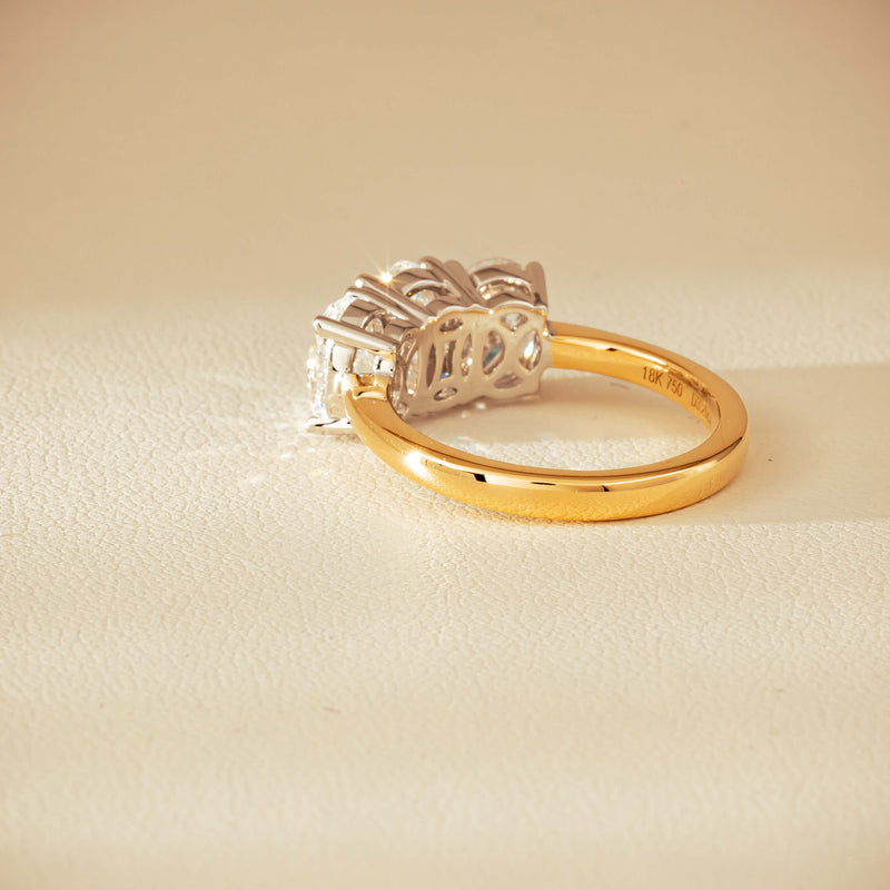 18ct Yellow & White Gold 3.20ct Oval-Diamond Odyssey Ring - Ring - Walker & Hall