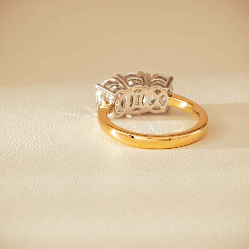 18ct Yellow & White Gold 3.20ct Oval-Diamond Odyssey Ring - Ring - Walker & Hall