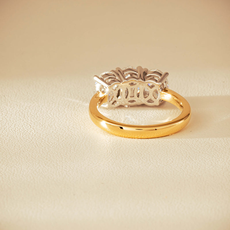 18ct Yellow & White Gold 3.20ct Oval-Diamond Odyssey Ring - Ring - Walker & Hall