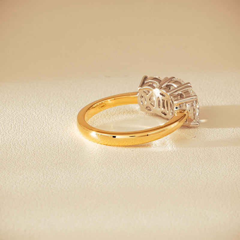 18ct Yellow & White Gold 3.20ct Oval-Diamond Odyssey Ring - Ring - Walker & Hall