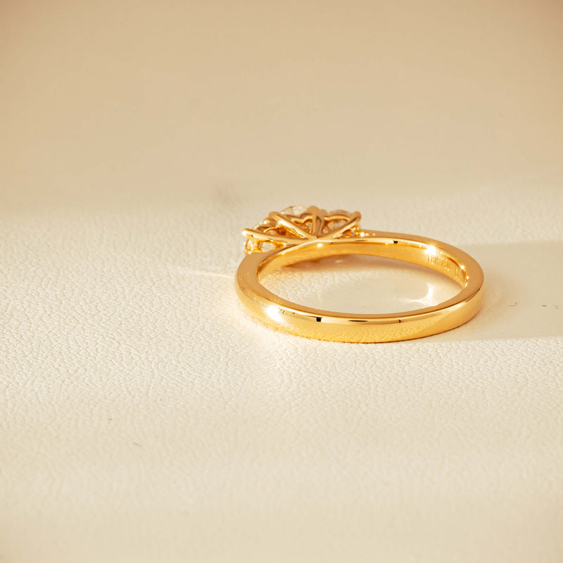 18ct Yellow Gold .80ct Reclaimed Diamond Three-Stone Ring - Ring - Walker & Hall