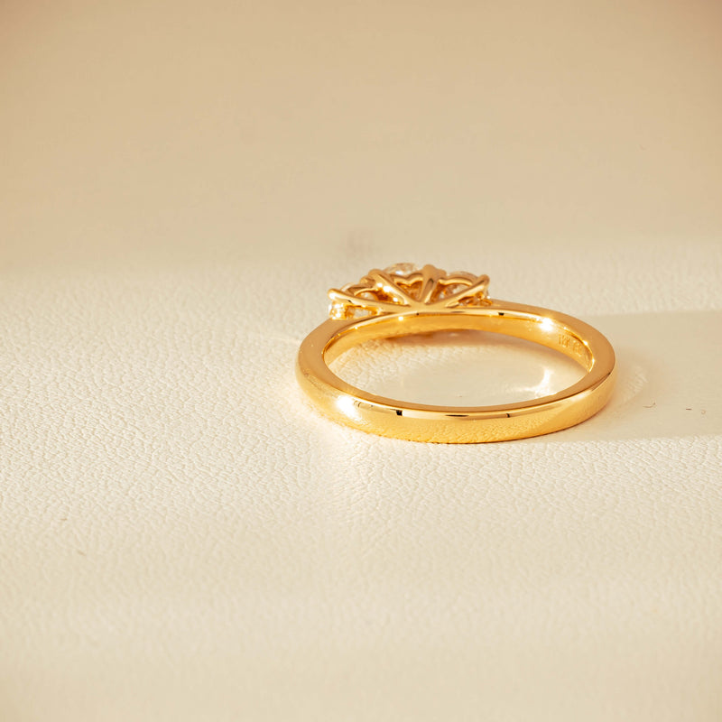18ct Yellow Gold .80ct Reclaimed Diamond Three-Stone Ring - Ring - Walker & Hall