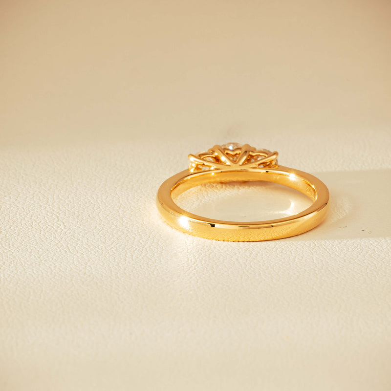 18ct Yellow Gold .80ct Reclaimed Diamond Three-Stone Ring - Ring - Walker & Hall