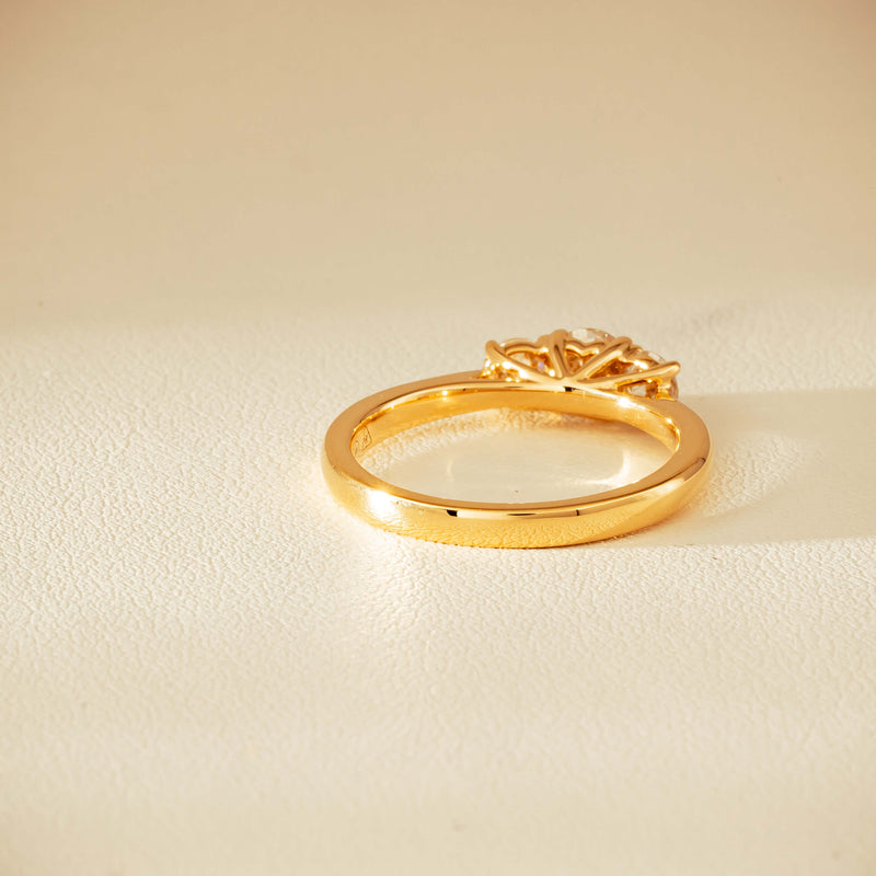 18ct Yellow Gold .80ct Reclaimed Diamond Three-Stone Ring - Ring - Walker & Hall