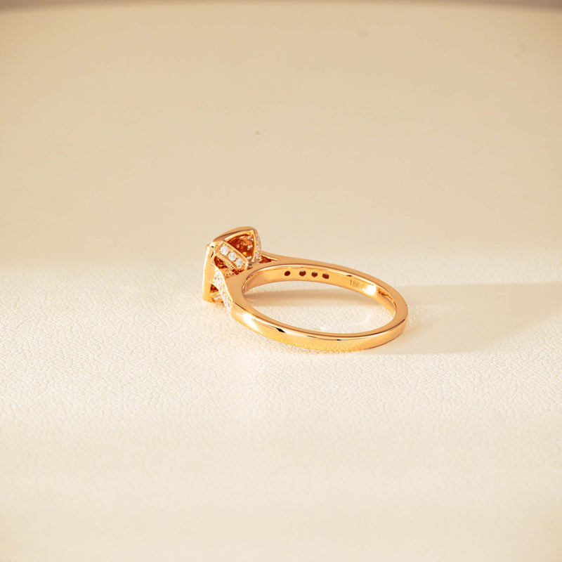 18ct Rose Gold .51ct Champagne Diamond Aurora Ring - Ring - Walker & Hall