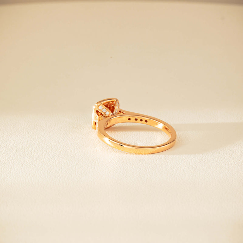18ct Rose Gold .51ct Champagne Diamond Aurora Ring - Ring - Walker & Hall