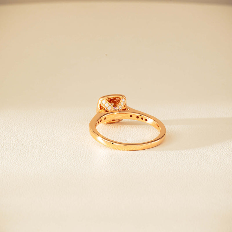 18ct Rose Gold .51ct Champagne Diamond Aurora Ring - Ring - Walker & Hall