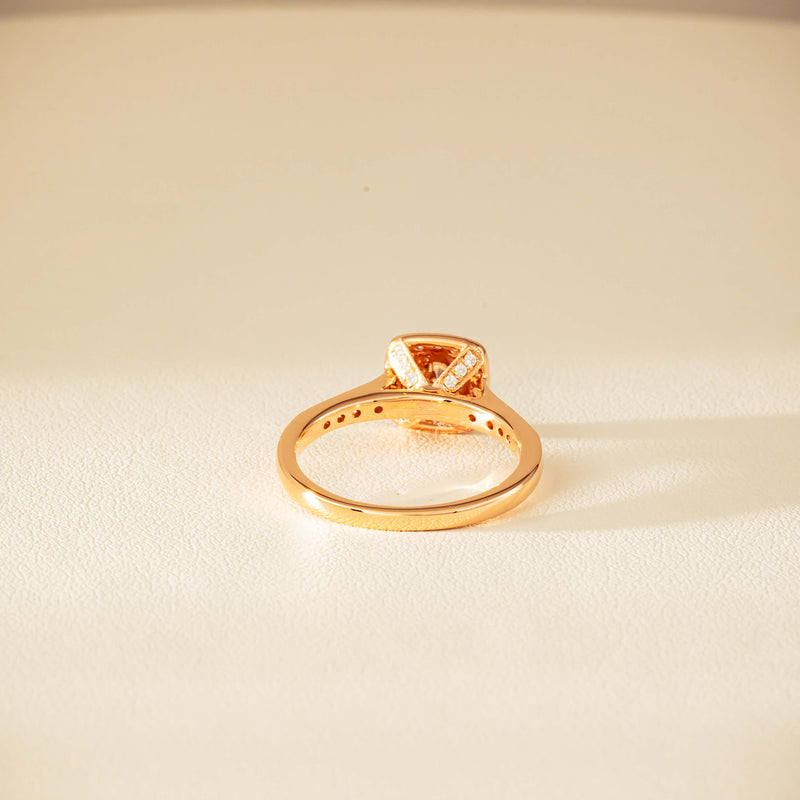 18ct Rose Gold .51ct Champagne Diamond Aurora Ring - Ring - Walker & Hall