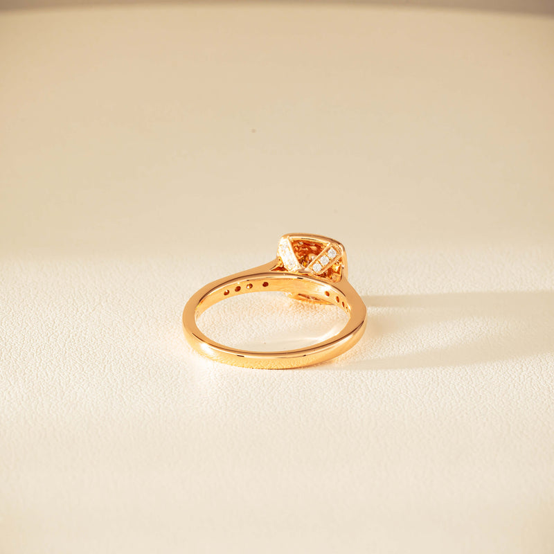 18ct Rose Gold .51ct Champagne Diamond Aurora Ring - Ring - Walker & Hall