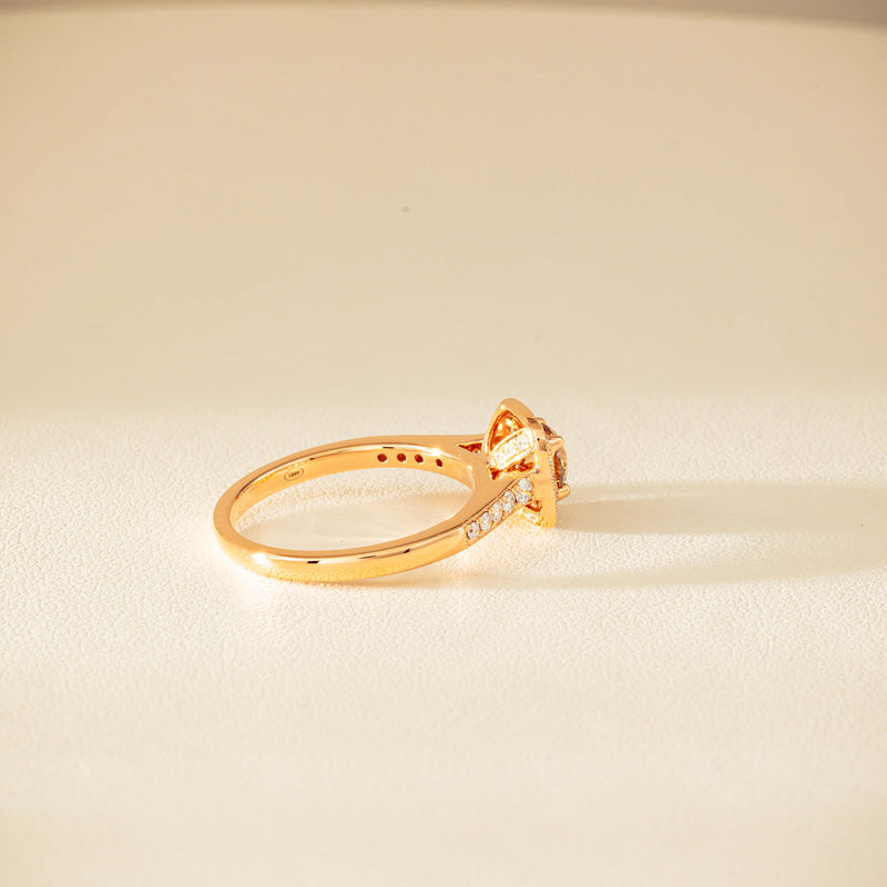 18ct Rose Gold .51ct Champagne Diamond Aurora Ring - Ring - Walker & Hall
