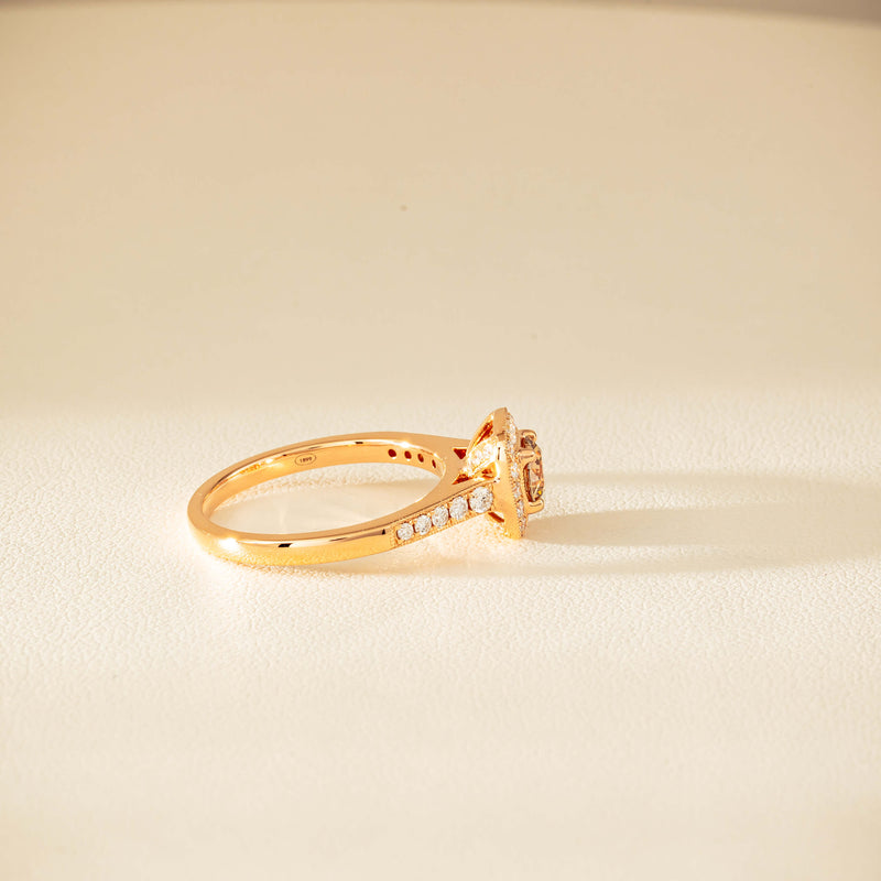 18ct Rose Gold .51ct Champagne Diamond Aurora Ring - Ring - Walker & Hall
