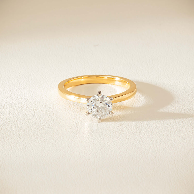 18ct Yellow Gold 1.07ct Reclaimed Diamond Capri Ring - Ring - Walker & Hall