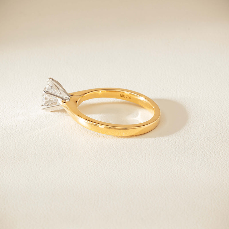 18ct Yellow Gold 1.07ct Reclaimed Diamond Capri Ring - Ring - Walker & Hall