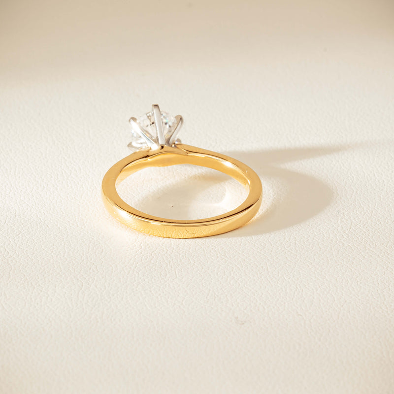18ct Yellow Gold 1.07ct Reclaimed Diamond Capri Ring - Ring - Walker & Hall