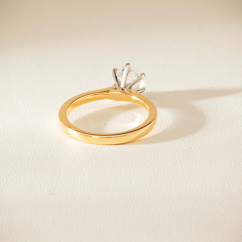 18ct Yellow Gold 1.07ct Reclaimed Diamond Capri Ring - Ring - Walker & Hall