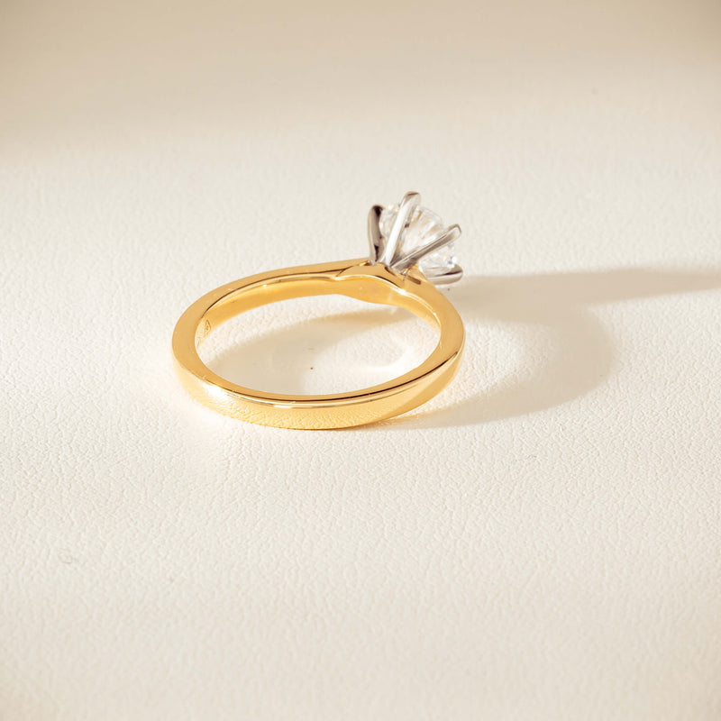 18ct Yellow Gold 1.07ct Reclaimed Diamond Capri Ring - Ring - Walker & Hall