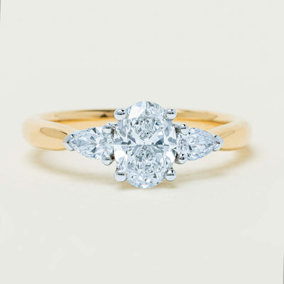 18ct Yellow & White Gold 1.00ct D SI1 Diamond Ayla Ring - Ring - Walker & Hall