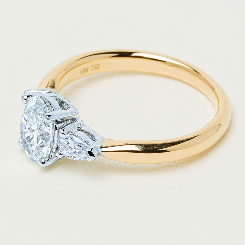 18ct Yellow & White Gold 1.02ct Diamond Ayla Ring - Ring - Walker & Hall