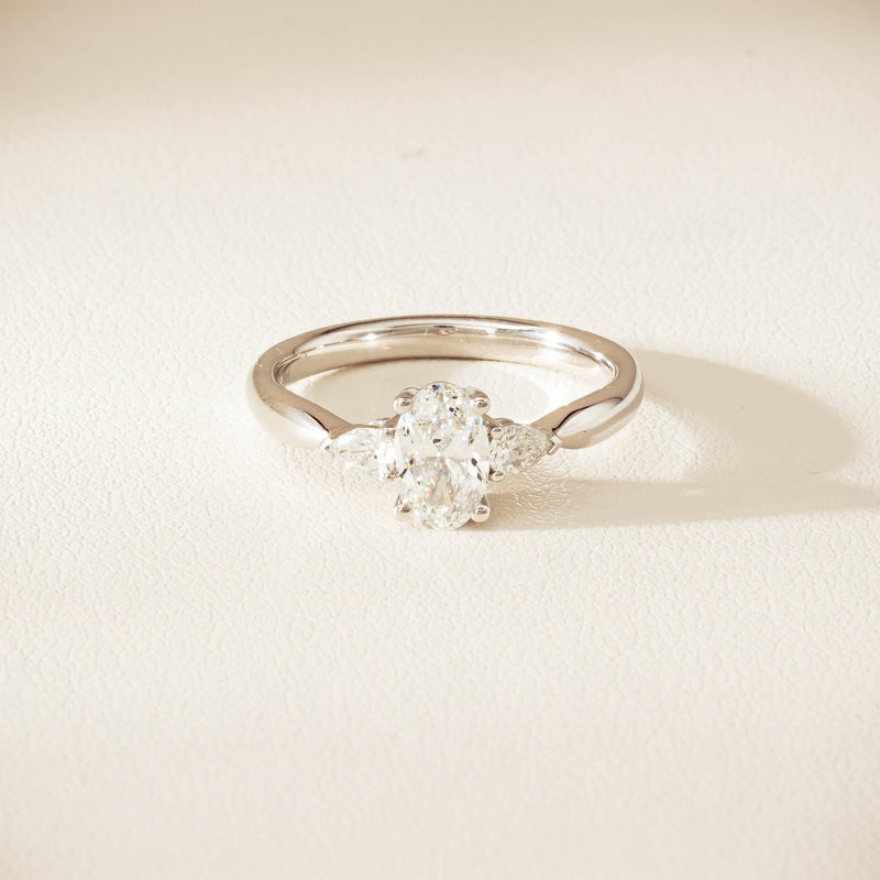 18ct White Gold .70ct D SI1 Diamond Ayla Ring - Ring - Walker & Hall