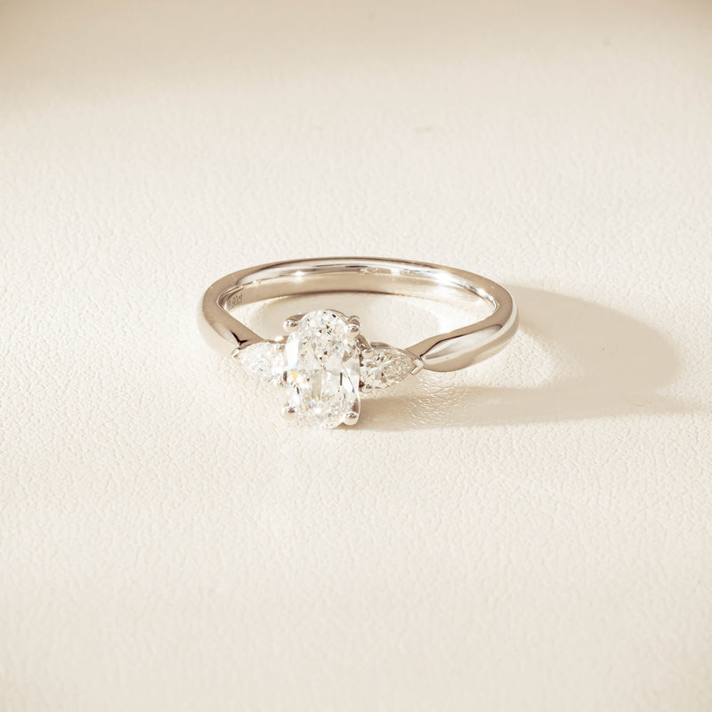 18ct White Gold .70ct D SI1 Diamond Ayla Ring - Ring - Walker & Hall