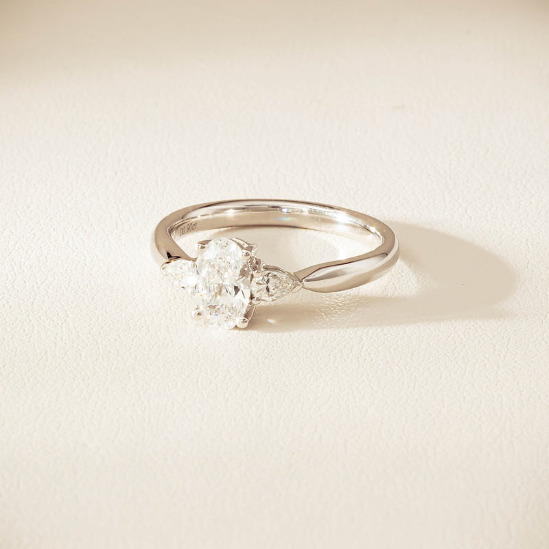 18ct White Gold .70ct D SI1 Diamond Ayla Ring - Ring - Walker & Hall