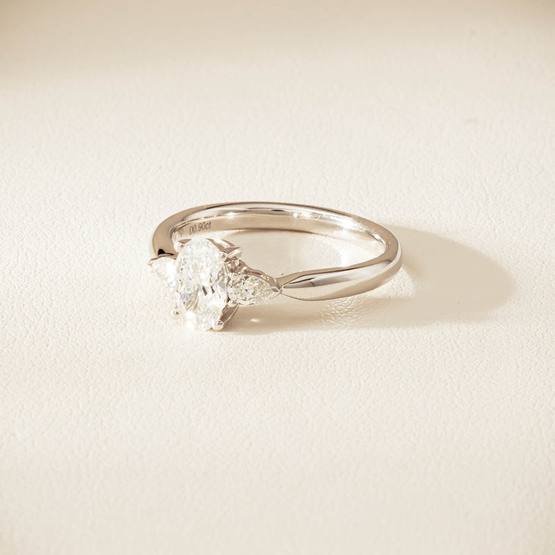 18ct White Gold .70ct D SI1 Diamond Ayla Ring - Ring - Walker & Hall