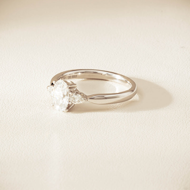 18ct White Gold .70ct D SI1 Diamond Ayla Ring - Ring - Walker & Hall