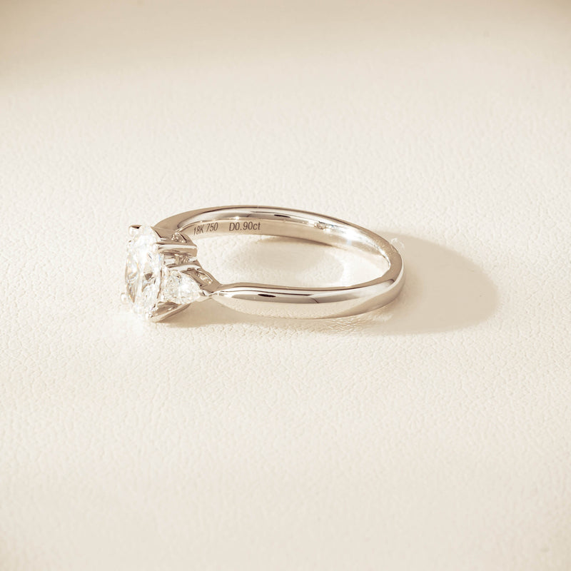 18ct White Gold .70ct D SI1 Diamond Ayla Ring - Ring - Walker & Hall