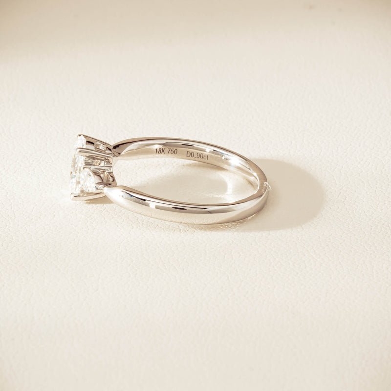 18ct White Gold .70ct D SI1 Diamond Ayla Ring - Ring - Walker & Hall