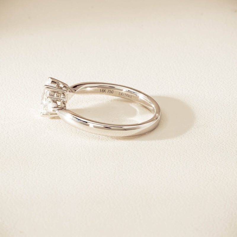 18ct White Gold .70ct D SI1 Diamond Ayla Ring - Ring - Walker & Hall