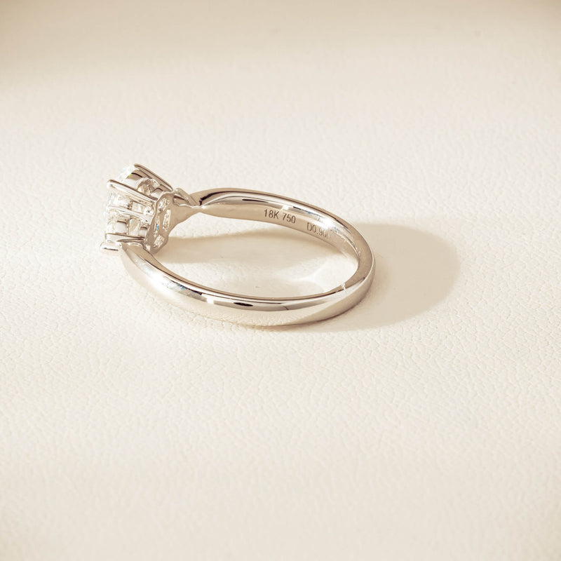 18ct White Gold .70ct D SI1 Diamond Ayla Ring - Ring - Walker & Hall