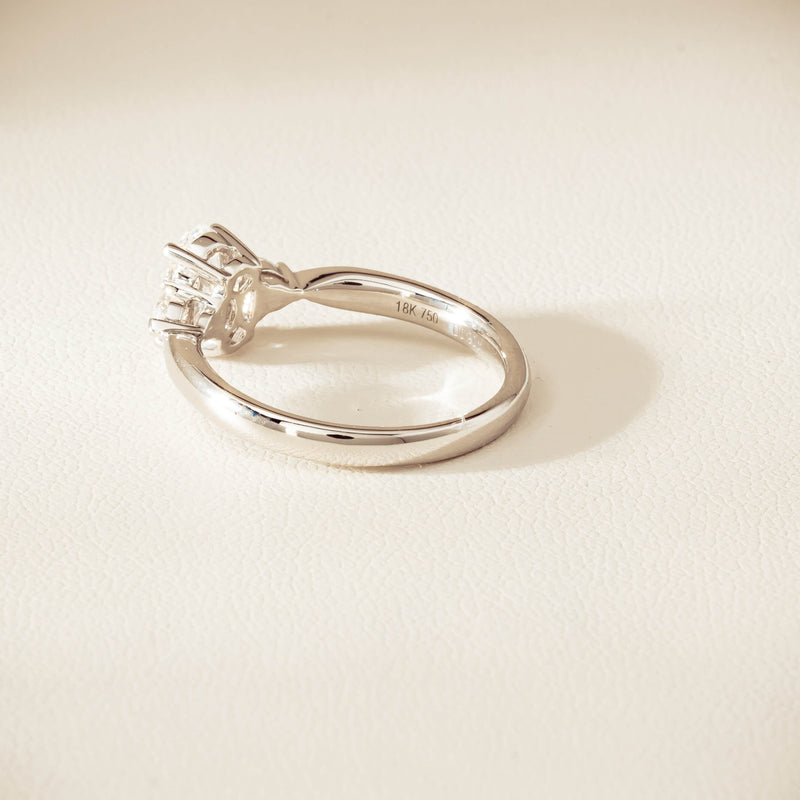 18ct White Gold .70ct D SI1 Diamond Ayla Ring - Ring - Walker & Hall