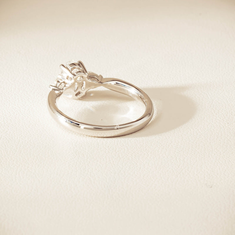 18ct White Gold .70ct D SI1 Diamond Ayla Ring - Ring - Walker & Hall