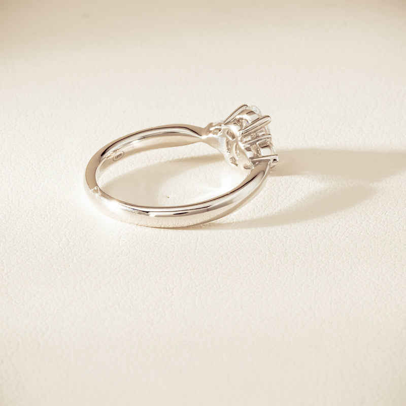 18ct White Gold .70ct D SI1 Diamond Ayla Ring - Ring - Walker & Hall