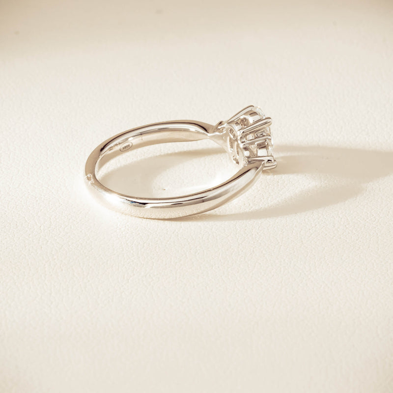 18ct White Gold .70ct D SI1 Diamond Ayla Ring - Ring - Walker & Hall