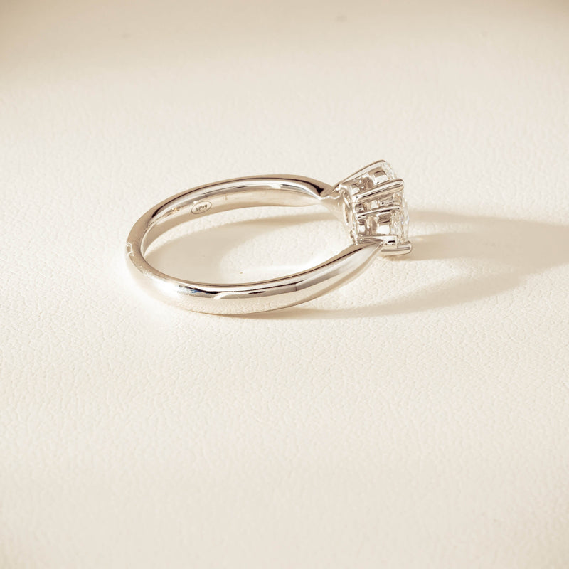 18ct White Gold .70ct D SI1 Diamond Ayla Ring - Ring - Walker & Hall