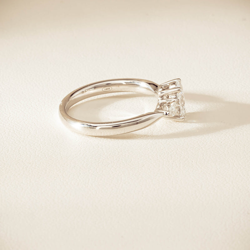 18ct White Gold .70ct D SI1 Diamond Ayla Ring - Ring - Walker & Hall