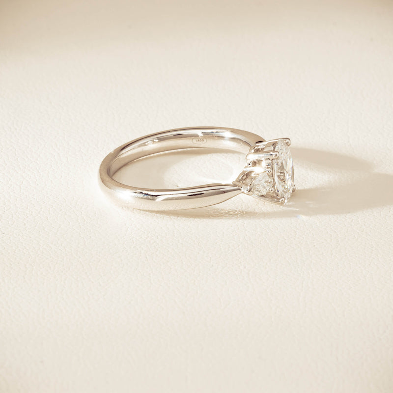 18ct White Gold .70ct D SI1 Diamond Ayla Ring - Ring - Walker & Hall