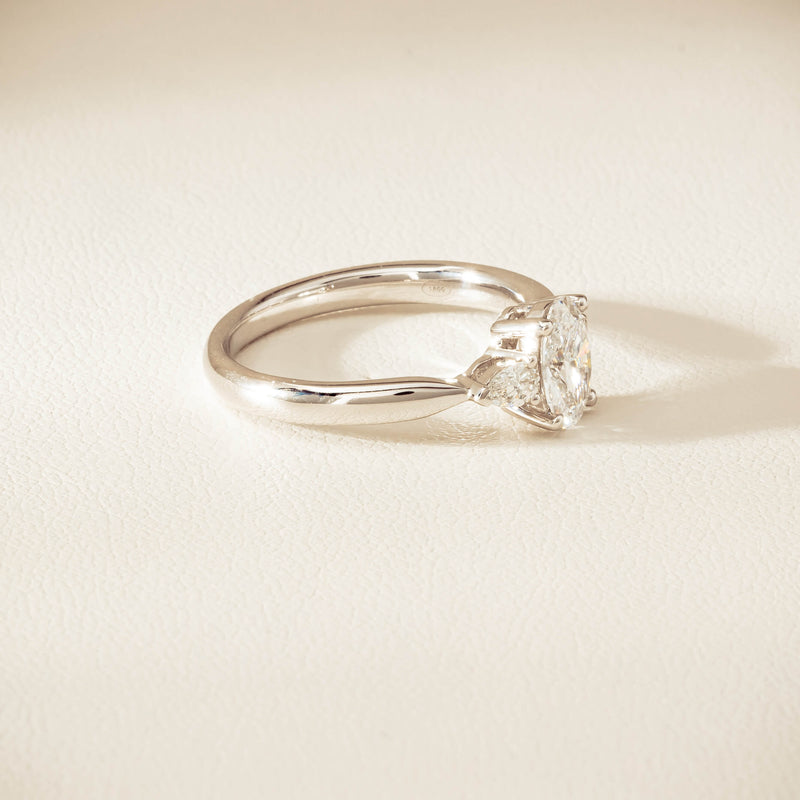 18ct White Gold .70ct D SI1 Diamond Ayla Ring - Ring - Walker & Hall