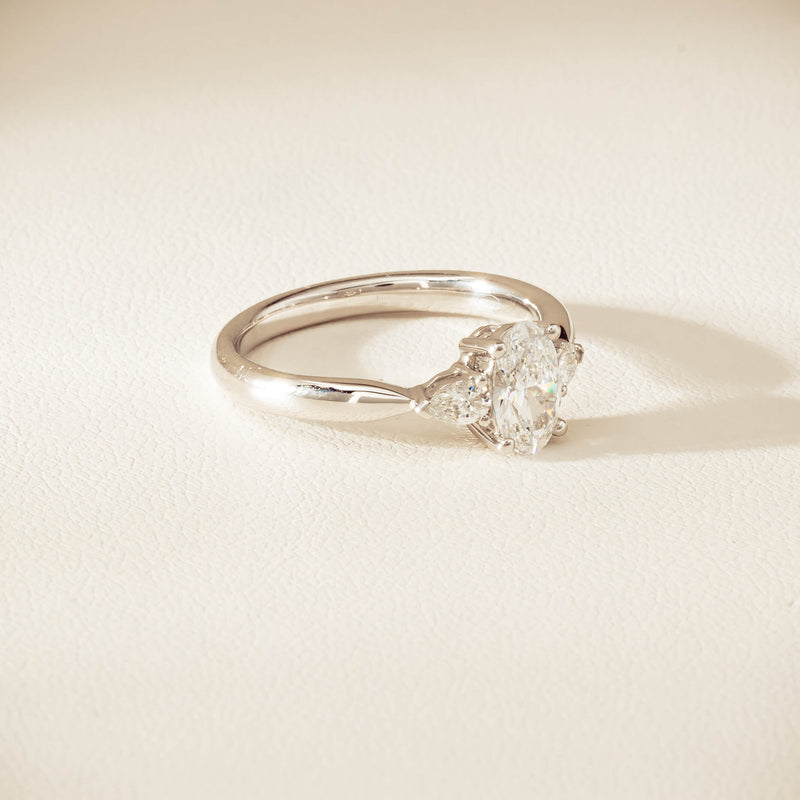 18ct White Gold .70ct D SI1 Diamond Ayla Ring - Ring - Walker & Hall