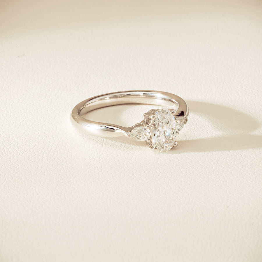 18ct White Gold .70ct D SI1 Diamond Ayla Ring - Ring - Walker & Hall