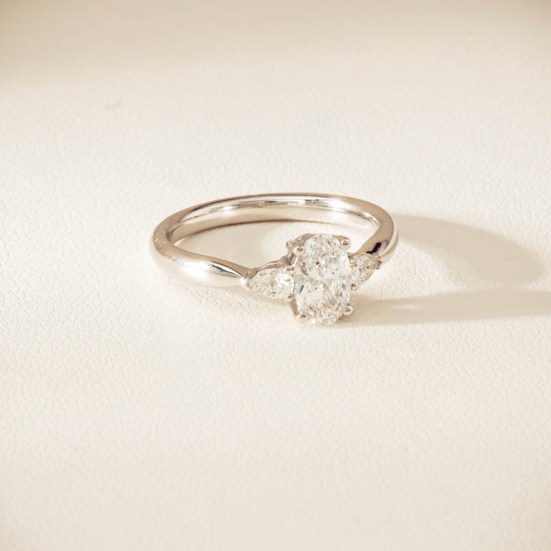 18ct White Gold .70ct D SI1 Diamond Ayla Ring - Ring - Walker & Hall