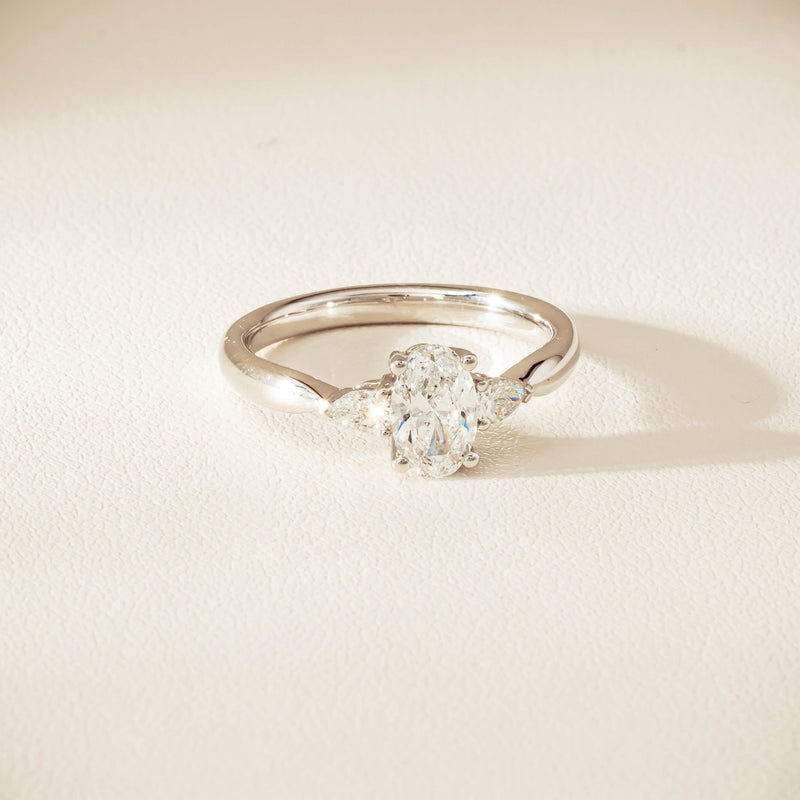 18ct White Gold .70ct D SI1 Diamond Ayla Ring - Ring - Walker & Hall