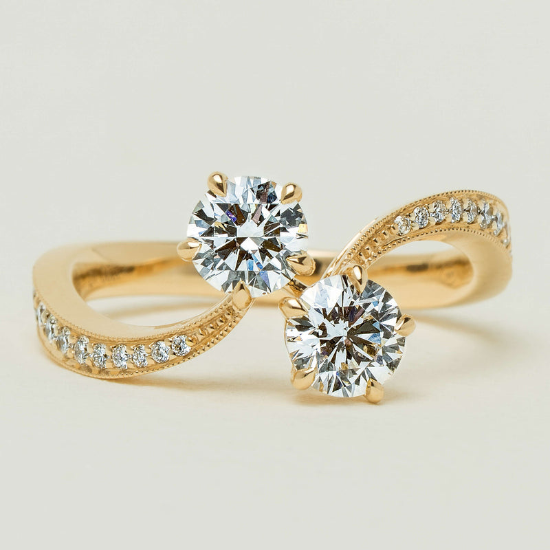 18ct Yellow Gold 1.06ct Diamond Toi et Moi Ring - Ring - Walker & Hall