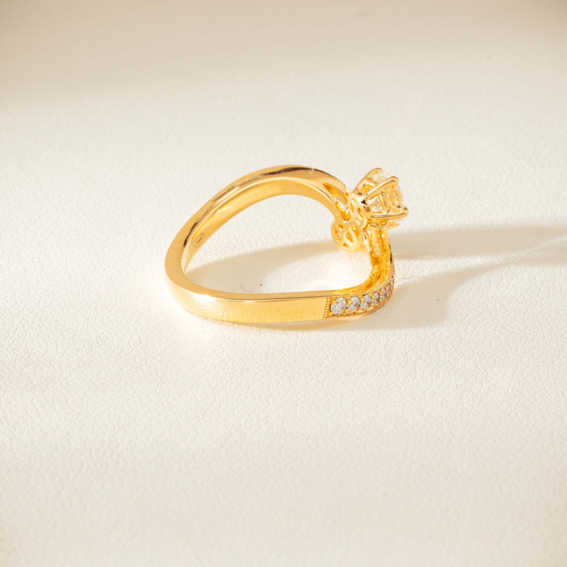 18ct Yellow Gold 1.06ct Diamond Toi et Moi Ring - Ring - Walker & Hall