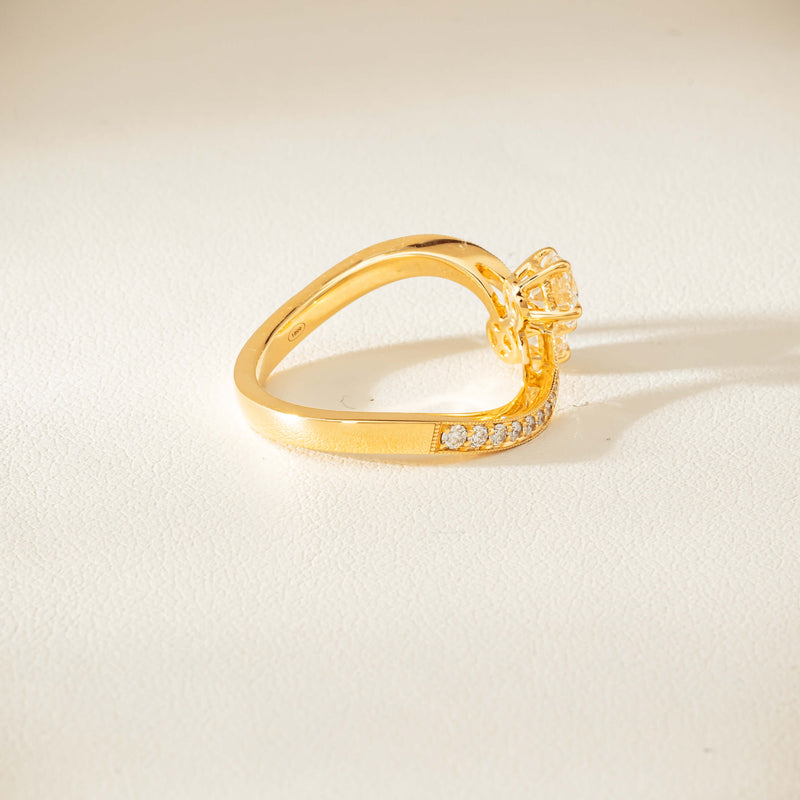 18ct Yellow Gold 1.06ct Diamond Toi et Moi Ring - Ring - Walker & Hall