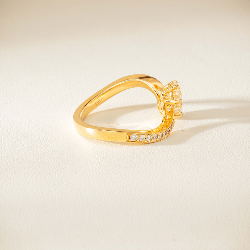 18ct Yellow Gold 1.06ct Diamond Toi et Moi Ring - Ring - Walker & Hall