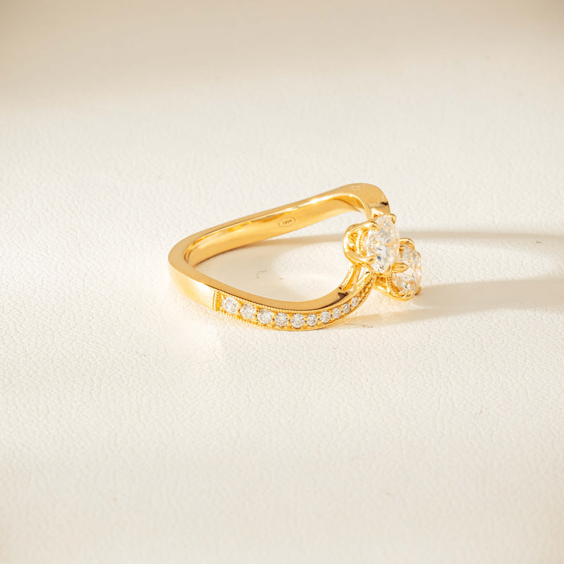 18ct Yellow Gold 1.06ct Diamond Toi et Moi Ring - Ring - Walker & Hall